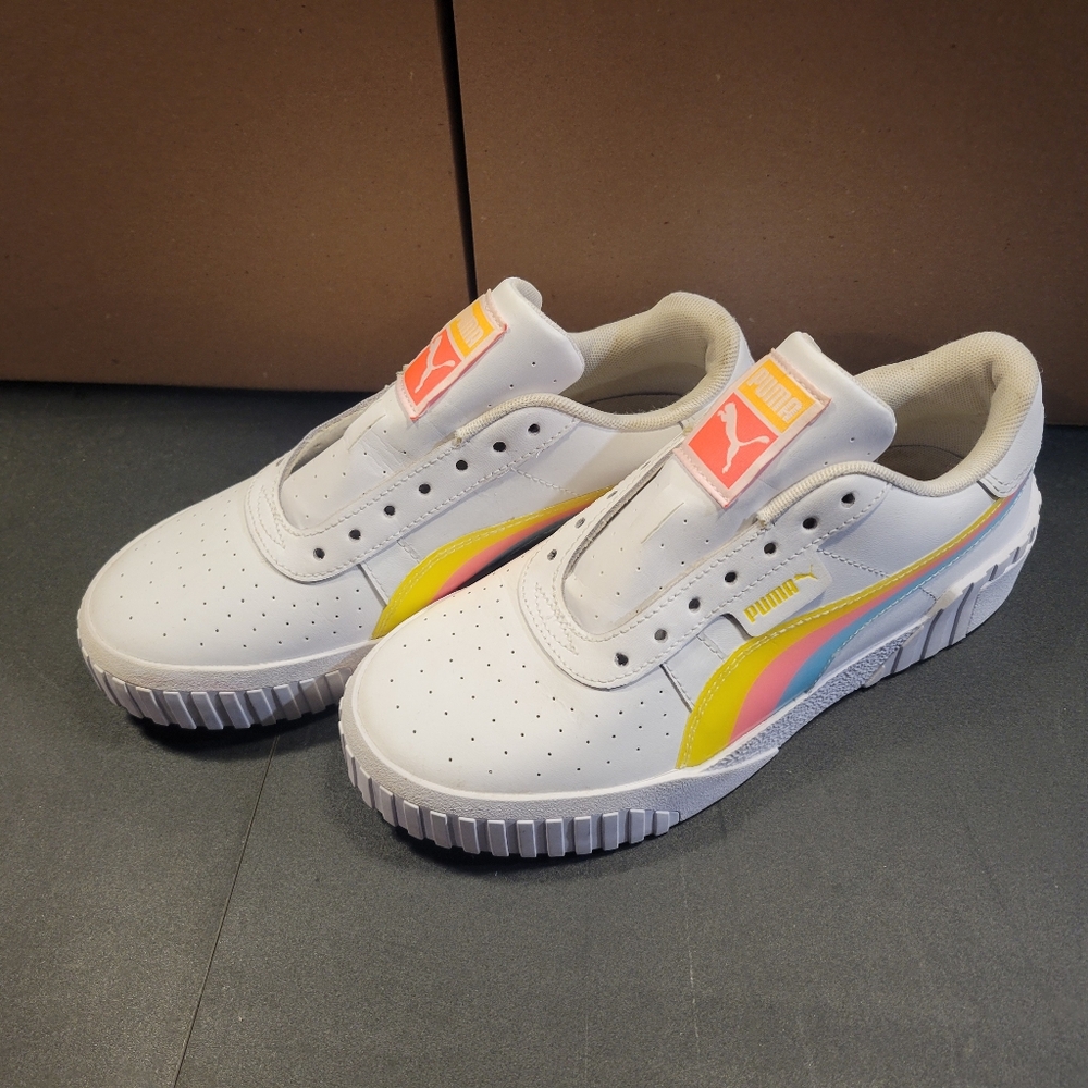 Woman's Puma Cali Interest Rainbow Formstrip Sneakers